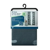 Ensemble de 4 panneaux de rideaux Your Zone, 27,5" x 84", camouflage gris Ensemble de rideaux à 4 panneaux