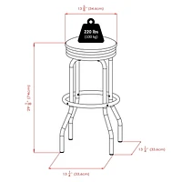 Winsome Summit Swivel Seat Stools, 2-Pc Set, Black & Chrome