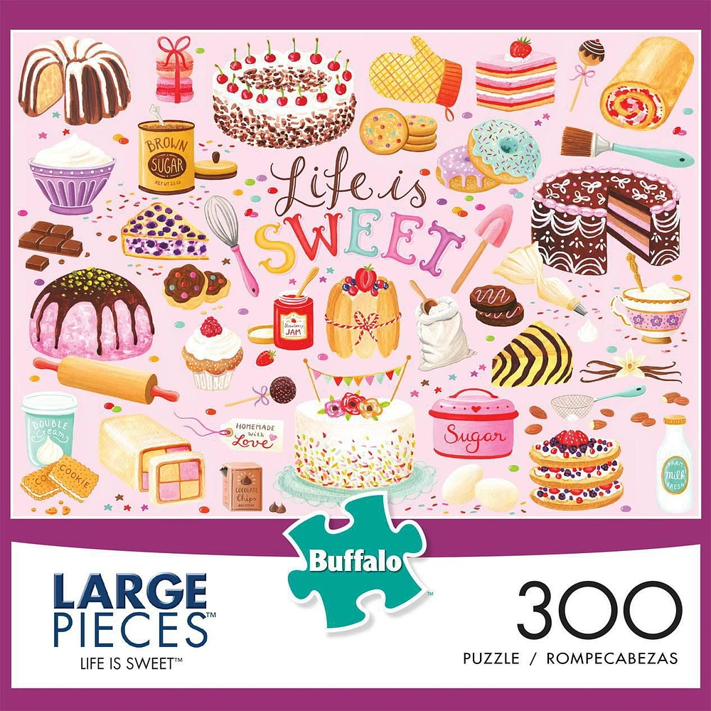 Buffalo Games - Large Pieces - Life is Sweet -300 Piece Jigsaw Puzzle