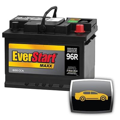 EverStart AUTO MAXX-96R, 12 Volt, Car Battery, Group Size 96R, 600 CCA, EverStart, Car Battery