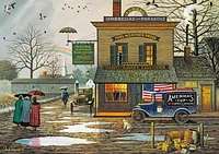 Buffalo Games - Charles Wysocki - Dampy Donuts on a Dreary Day - 300 Piece Jigsaw Puzzle