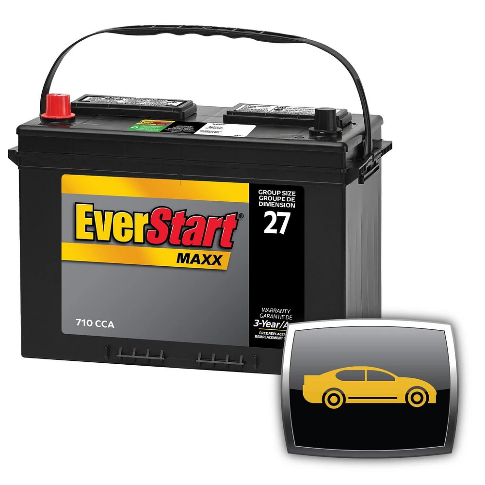 EverStart AUTO MAXX-27N, 12 Volt, Car Battery, Group Size 27, 710 CCA, EverStart, Car Battery