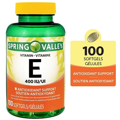 Spring Valley Vitamine E 400UI 100 Gelules