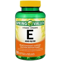 Spring Valley Vitamin E 400IU, 100 Softgels