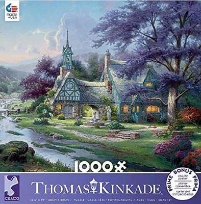 Ceaco Thomas Kinkade 1000-Piece Jigsaw Puzzle Clocktower Cottage