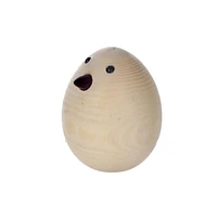 Natural Wooden Chick Egg Decor