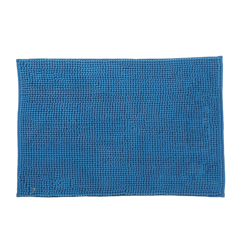 Solid Color Cheniile Bath Mat 20X28 Blue