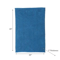 Solid Color Cheniile Bath Mat 20X28 Blue