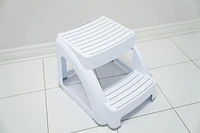 Mistral® Ultra-Safe 2-Step Stool White, Capacity 300 lbs / 136 kg