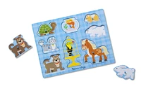 Melissa & Doug Wooden Pet Pals Animals Peg Puzzle - 8 pcs