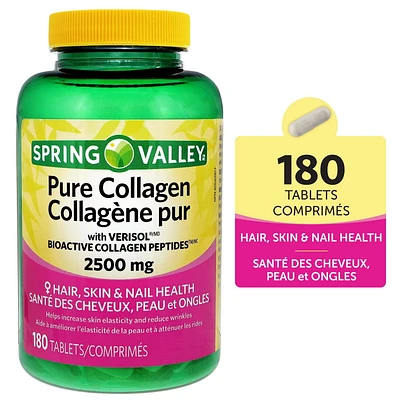 Spring Valley Pure Collagen 2500mg, 180 TABLETS