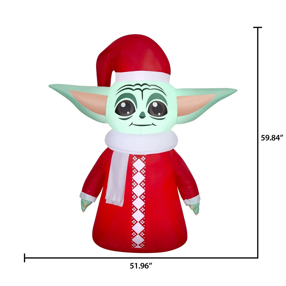 Christmas Inflatable Grogu™ in Red Outfit