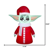 Christmas Inflatable Grogu™ in Red Outfit