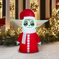 Christmas Inflatable Grogu™ in Red Outfit