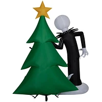 Christmas Inflatable Jack Skellington and Zero Christmas Tree Decorating Scene, Christmas Inflatable Jack Skel