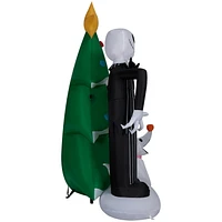 Christmas Inflatable Jack Skellington and Zero Christmas Tree Decorating Scene, Christmas Inflatable Jack Skel