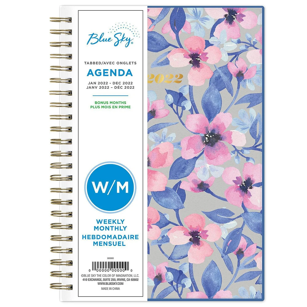 Blue Sky Jessine Gray Medium Weekly/Monthly Planner for 2022