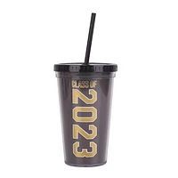 Graduation Gift Straw Tumbler Black 2023