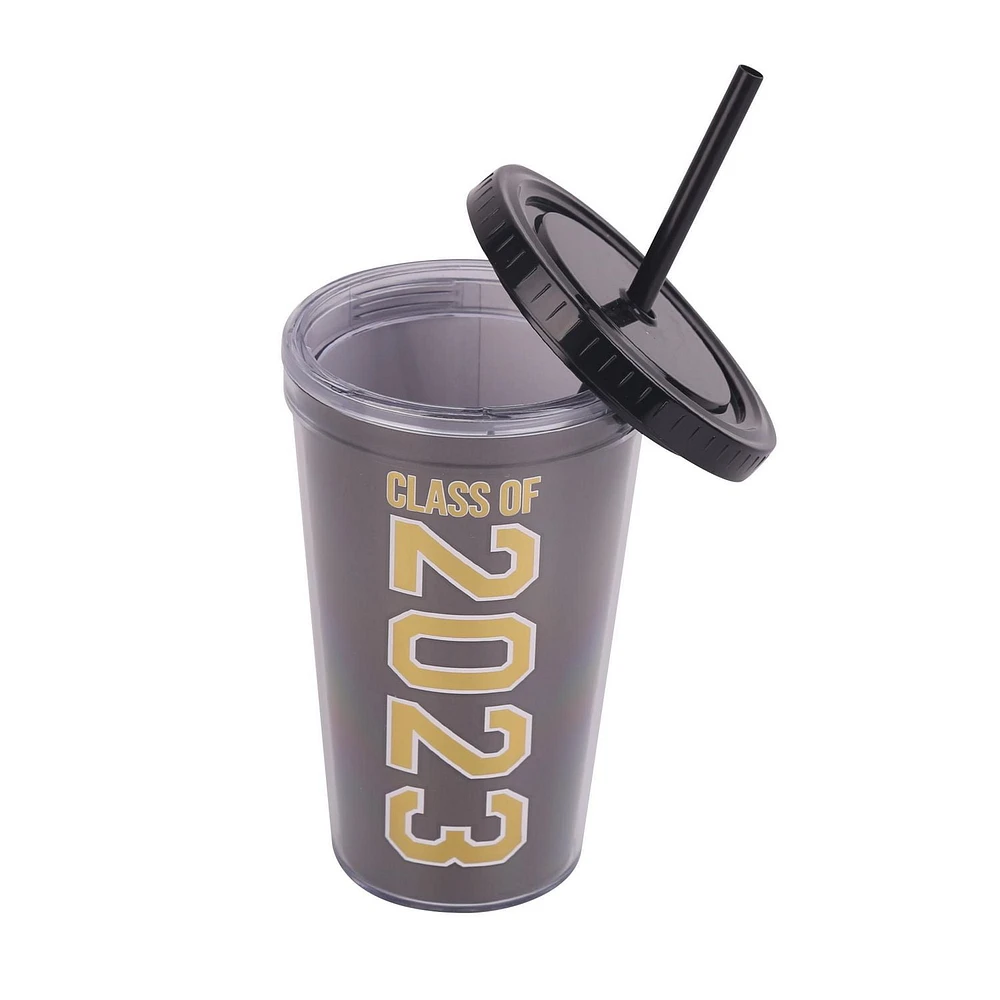 Graduation Gift Straw Tumbler Black 2023