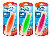 Hartz Chew 'N  Clean Tuff Bone Dog Toy Large, Chew 'N Clean Tuff Bone Dog Toy Bacon Scented