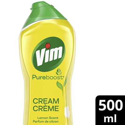 Vim PureBoost Lemon Scent Cream Cleaner, 500 ml Cream Cleaner