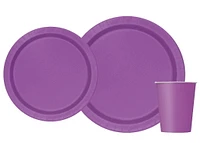 Pretty Purple Round 9" Dinner Plates, 20ct, 8.625" /21.9cm