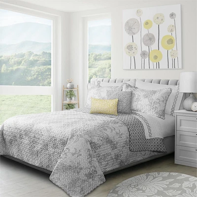 Safdie & Co. Quilt 3PC Set DQ Transitions Alloy