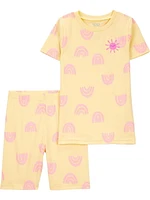Carter's Child of Mine Kid Filles Jaune Arc-en-ciel 2 Pièces Tailles 4-14