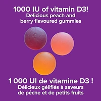 Webber Naturals® Vitamin D3 Gummies 1000IU, 90 GUMMIES