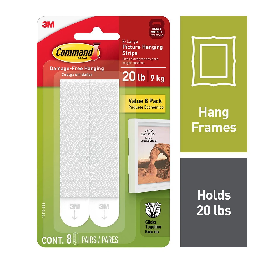 Command Picture Hanging Strips, 17217-8EF, Command(MC), 17217-8EF