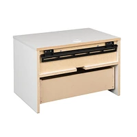 Prepac Floating Nightstand, White