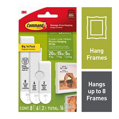 Command Picture Hanging Strips, 17218-16EF, Hanging Strips 17218-16EF