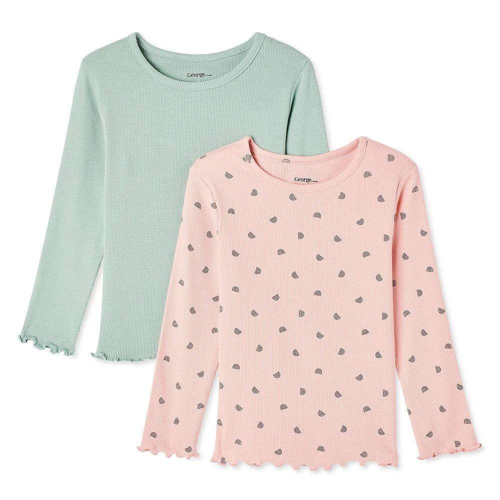 Lot de 2 t-shirts côtelés George pour petites filles
