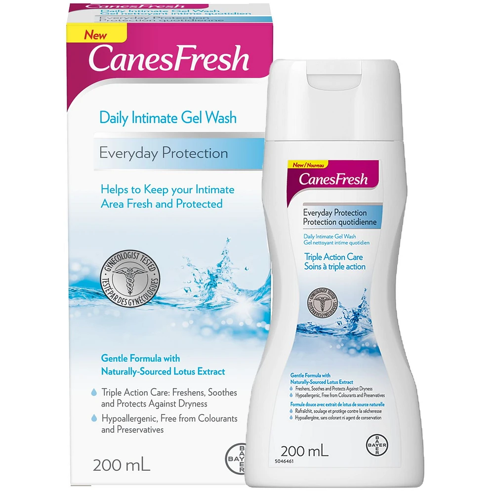 CanesFresh Everyday Protection Daily Intimate Gel Wash, 200 mL