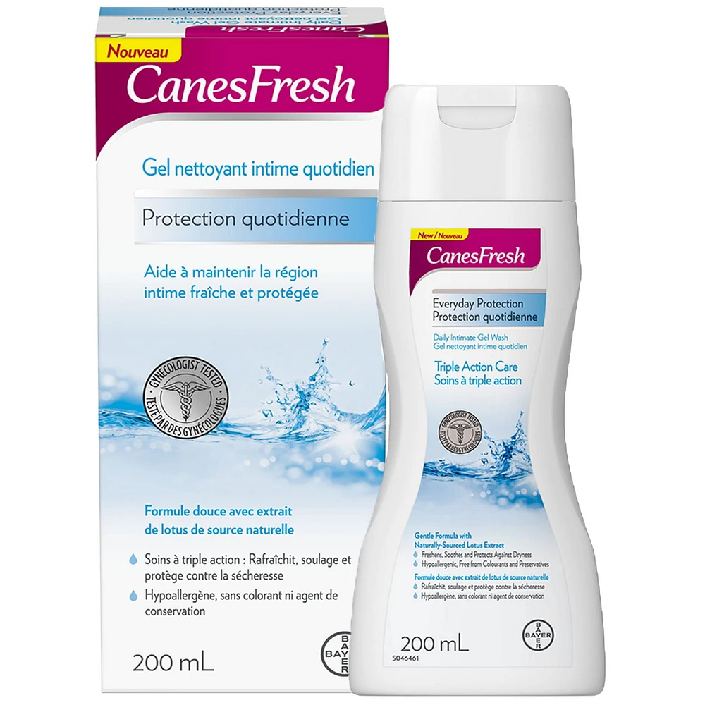 CanesFresh Everyday Protection Daily Intimate Gel Wash, 200 mL