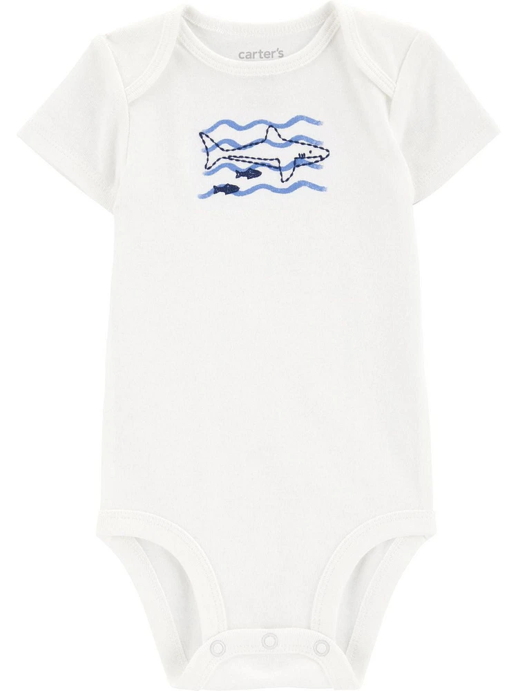 Carter's Child of Mine Ensemble 3 pièces requin bleu pour bébé garçon Nouveau-né - 24 mois