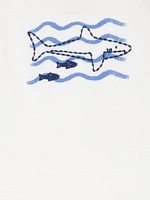 Carter's Child of Mine Ensemble 3 pièces requin bleu pour bébé garçon Nouveau-né - 24 mois