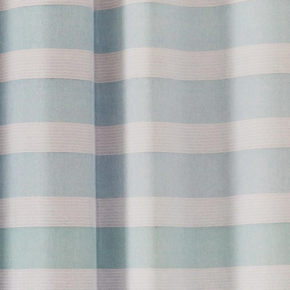 Hometrends Ombre Stripe Heavy Weight Fabric Shower Curtain, Blue