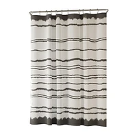 Hometrends Lily Dale Heavy Weight Woven Fabric Shower Curtain