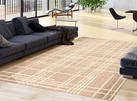 ECARPET Indoor Outdoor Area Rug for Patio, Deck, Living Room Sisal Burburry Collection