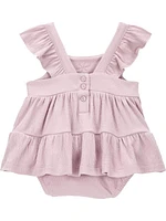 Carter's Child of Mine Combinaison de soleil violette brodée pour bébé fille Tailles Nouveau-né-24 mois