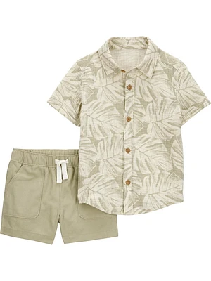 Carter's Child of Mine Ensemble 2 pièces feuille de palmier pour tout-petits garçons Tailles 12 mois-5T