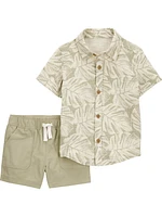 Carter's Child of Mine Ensemble 2 pièces feuille de palmier pour tout-petits garçons Tailles 12 mois-5T