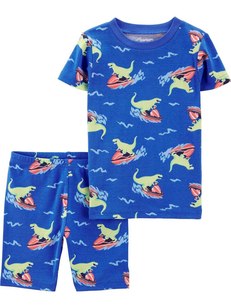 Carter's Child of Mine Toddler Boys' Blue Dino 2 Piece PJs