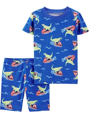 Carter's Child of Mine Toddler Boys' Blue Dino 2 Piece PJs