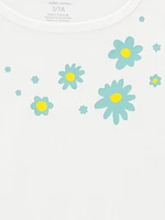 Carter's Child of Mine Kid Girls' Blue Daisy 3 Piece PJs, Sizes 4-14