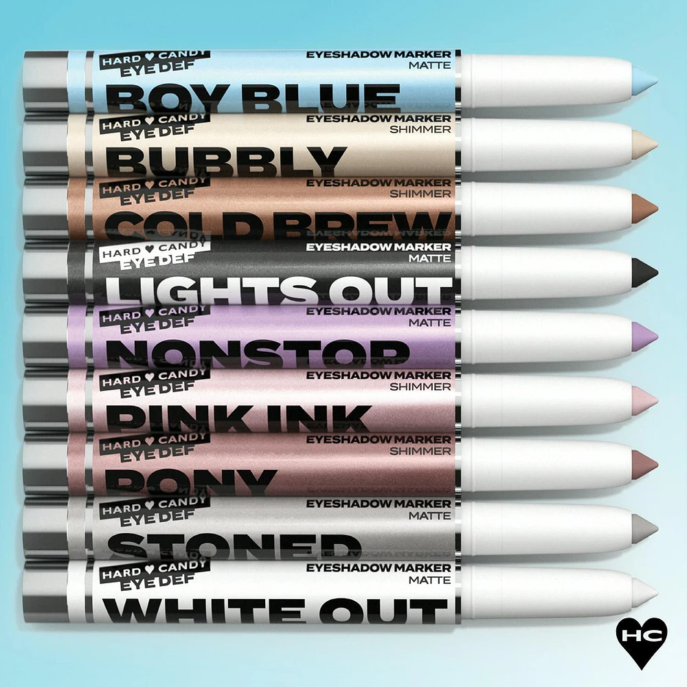 Hard Candy Eye Def Stick – Couleur crémeuse et mélangeable dans des finitions mates et chatoyantes 1.4g