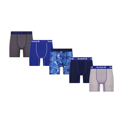 Reebok Boys' 5 Pack Performance Boxer Brief, S-XL