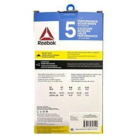 Reebok Boys' 5 Pack Performance Boxer Brief, S-XL