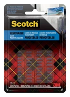 Scotch® Removable Clear Double-Sided Mounting Squares 859S-ESF, 11/16 in x 11/16 in (1.7 cm x 1.7 cm), Scotch® Mount Squares 859S-ESF